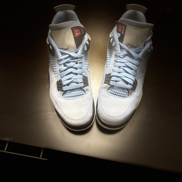 Jordan Men's Light Blue and White Sneakers - Picture 1 of 6